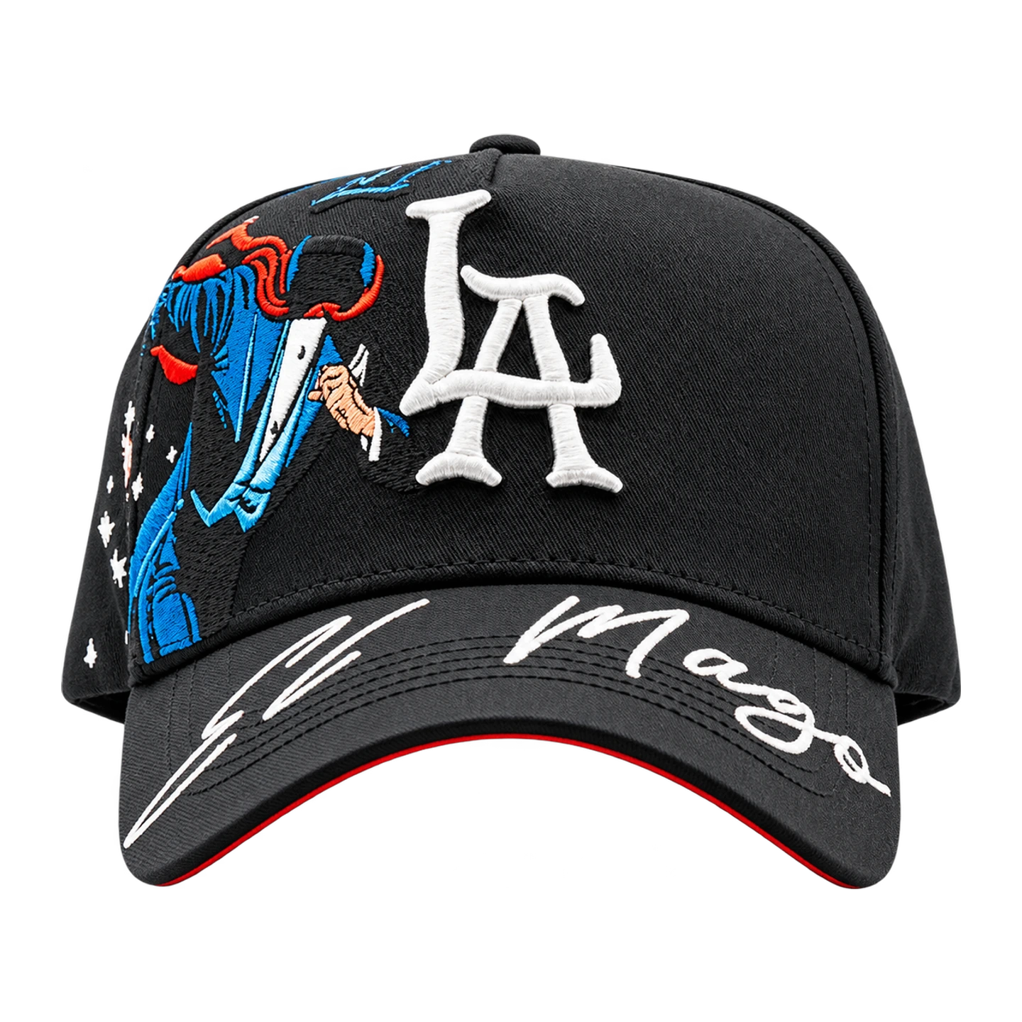 Gorra Dandy Hats El Mago, negro · azul · rojo