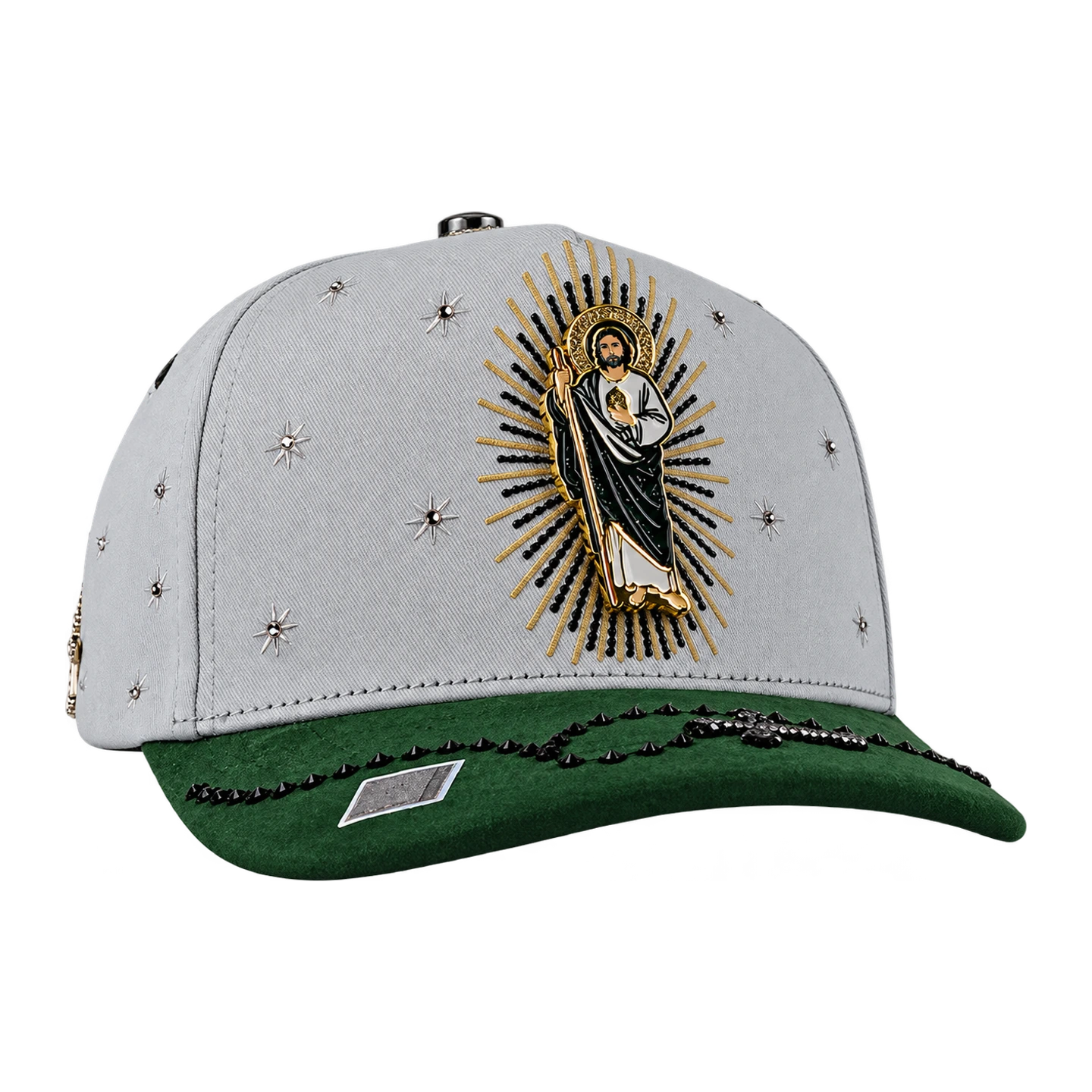 Gorra San Judas Blanco / Verde Plata, blanco / verde / plata